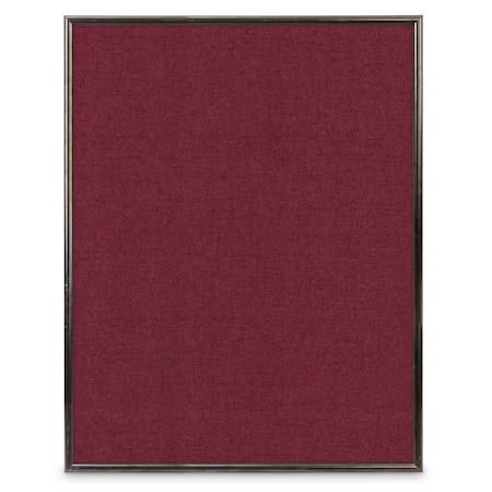 United Visual Products Corkboard, Fabric, Wht/Blk, 2 Door, 72 x 36" UV305-WHITE-BLACK